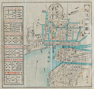 松江商工案内掲載の松江市街図